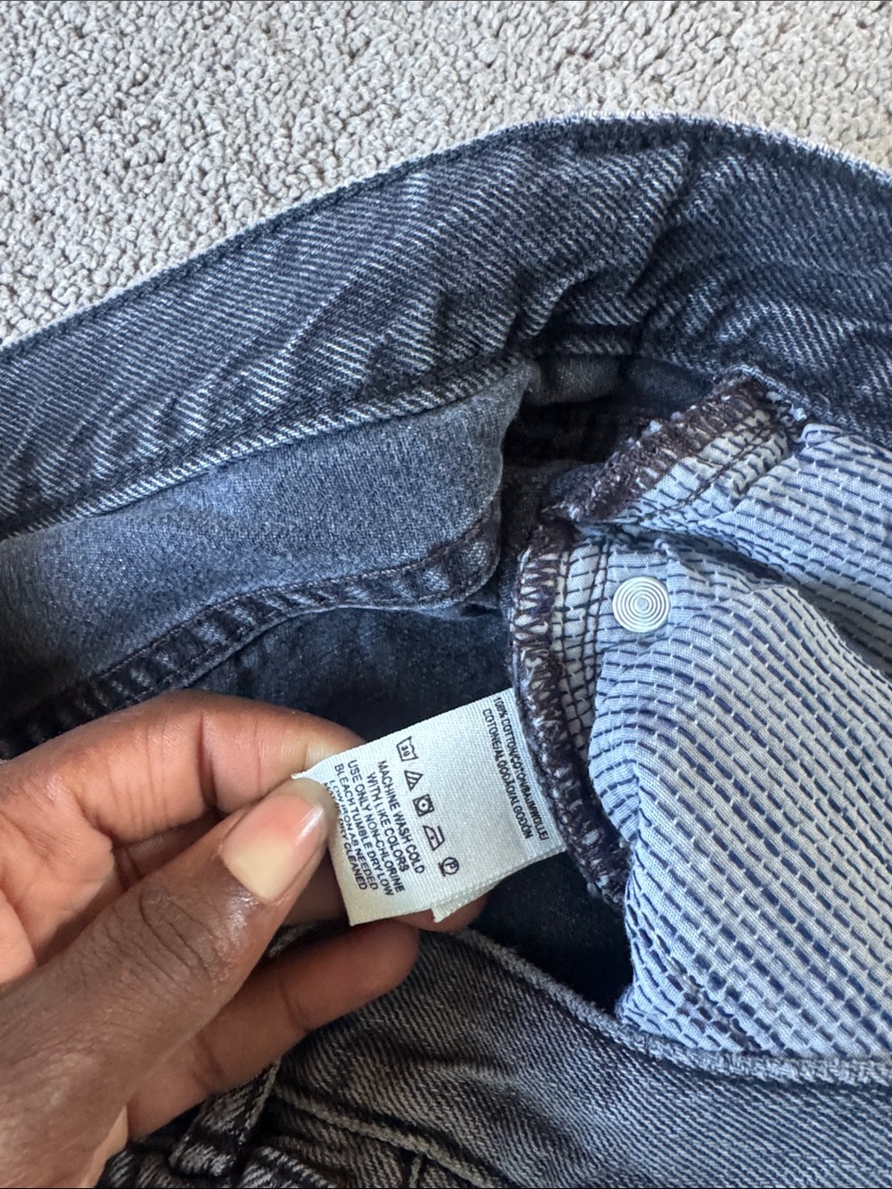 We The Free Free People High Rise Frayed Hem Denim Cutoff Shorts Gray SIZE 27 - Picture 5 of 7